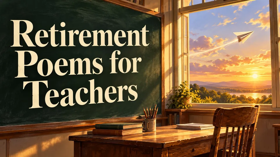 Retirement Poems for Teachers: Thank You, Farewell, and a Little Laughter