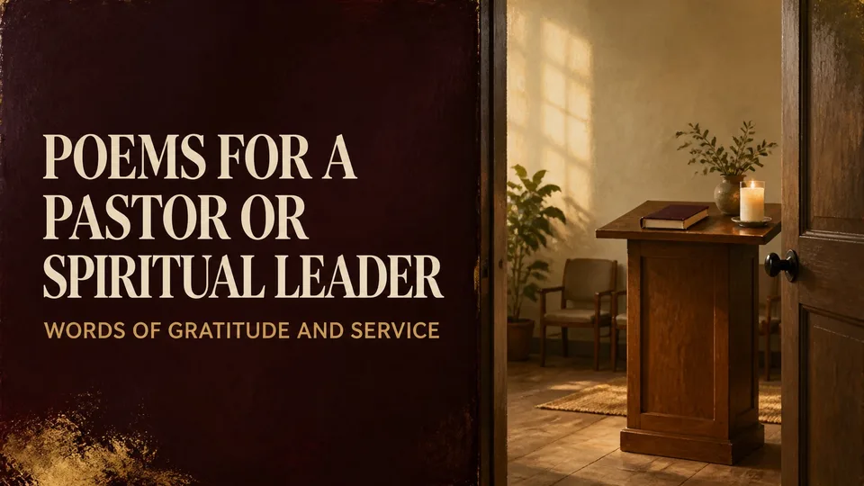 Poems for a Pastor or Spiritual Leader: Words of Gratitude