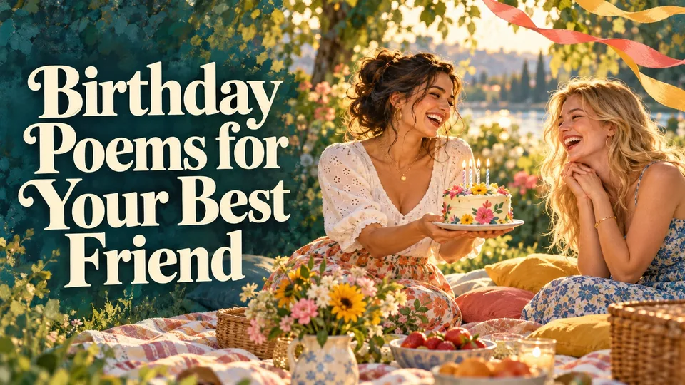 Birthday Poems for Your Best Friend: Funny and Heartfelt Wishes
