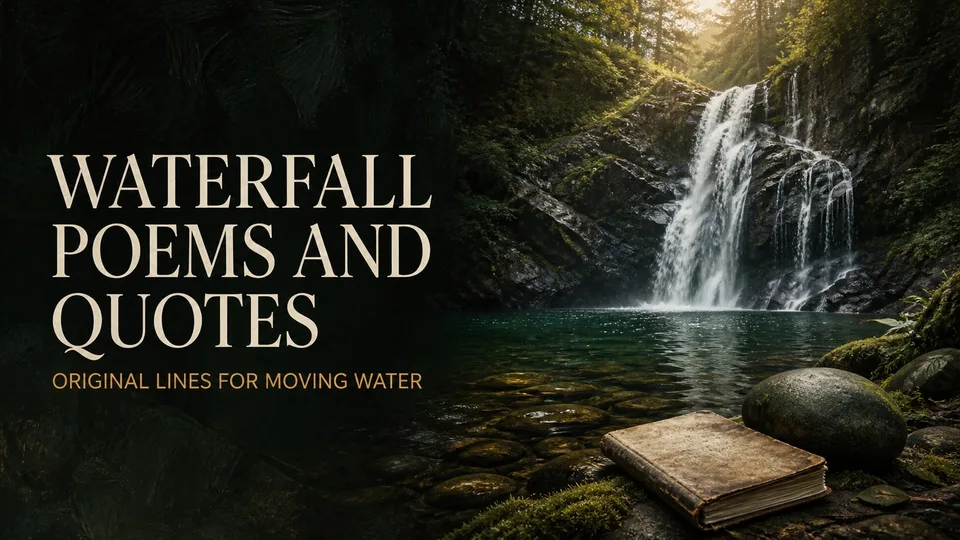 Waterfall Poems and Original Quotes: Lines for Moving Water