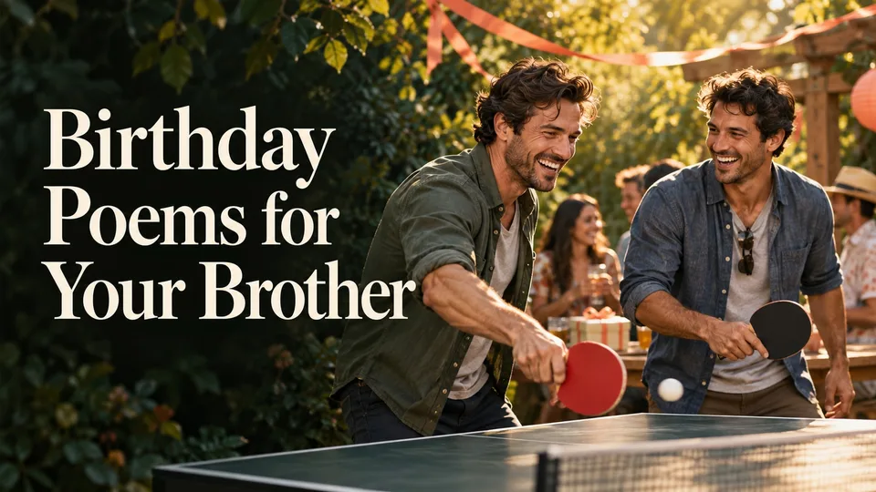 Birthday Poems for Your Brother: Funny and Heartfelt Wishes