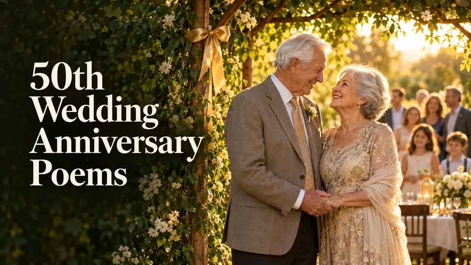 50th Wedding Anniversary Poems for Parents and Golden Celebrations