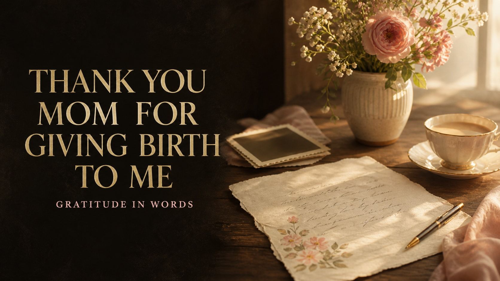Thank You Mom for Giving Birth to Me Poems: Gratitude in Words